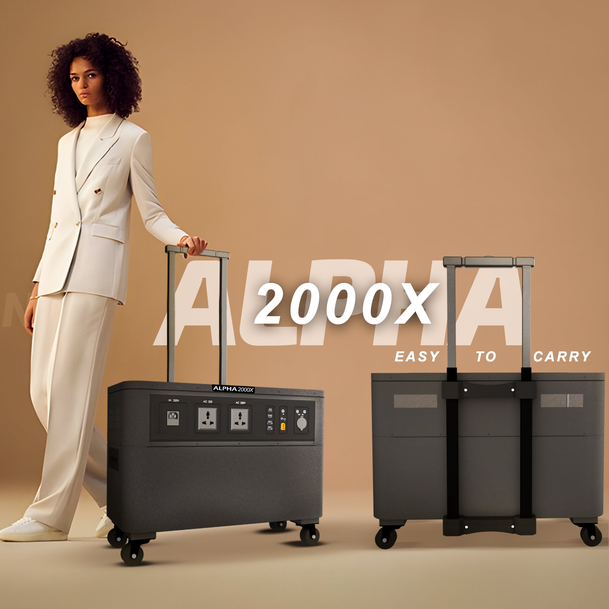 Alpha 2000W Power Station with Wheels— 51.2V 960 Ah Mega Energy Storage