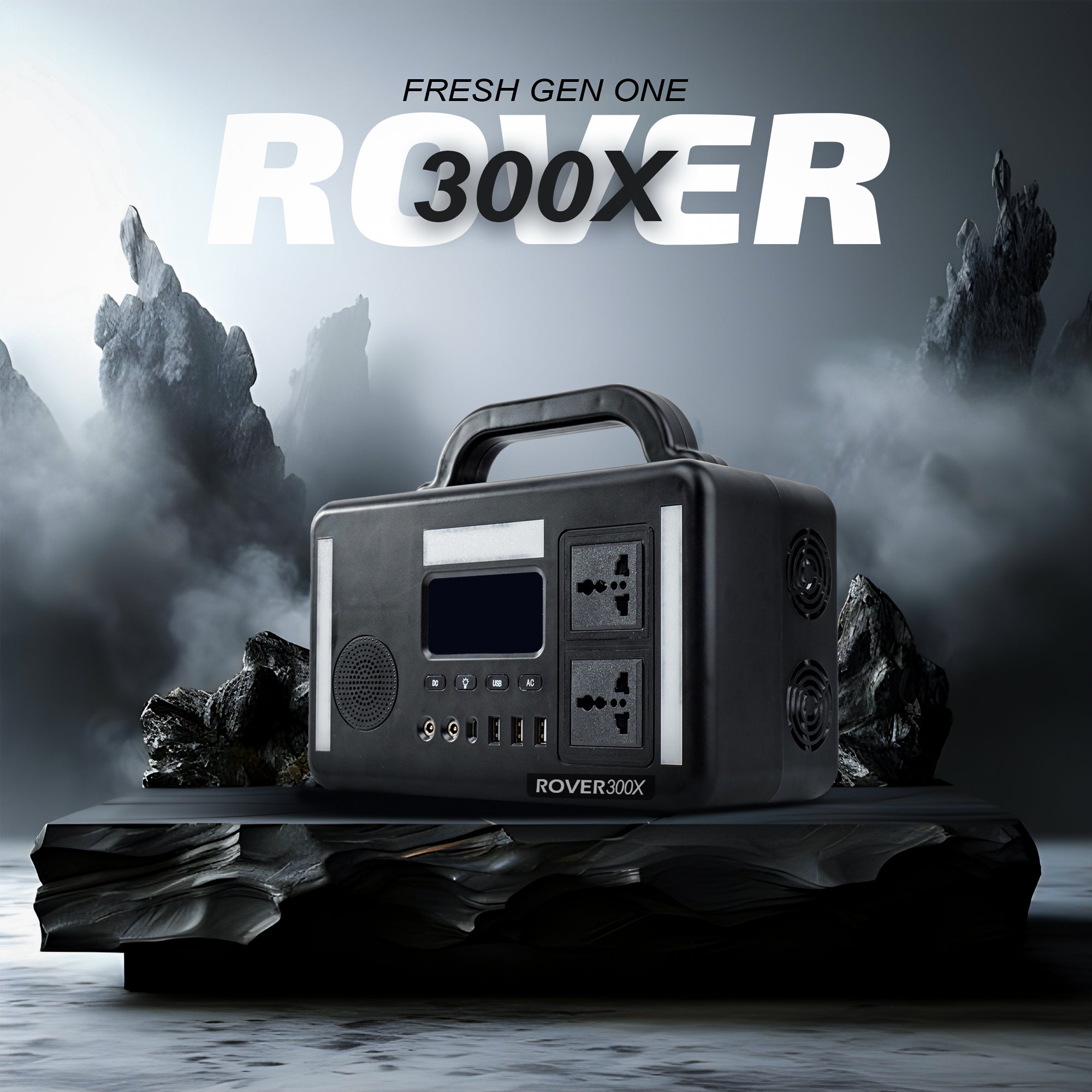 Rover 300X Portable Power Station — 12.8V 60Ah High-Capacity Power