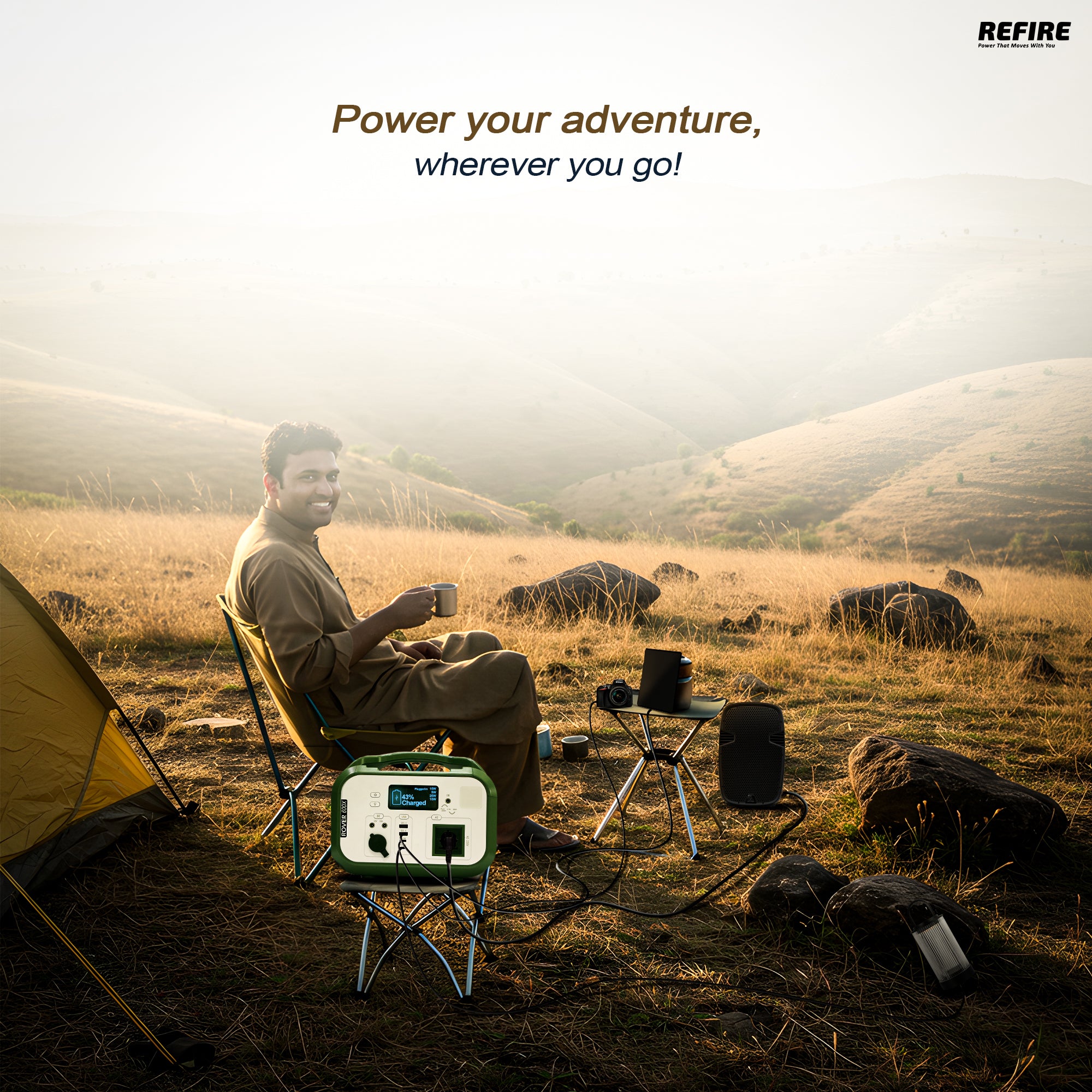 Refire Rover 600X Portable Power Station, 576Wh/180,000mAh, 600W Portable Inverter – 230V/50Hz for India, Solar Ready Backup Battery for Home, Camping, Outdoor Use